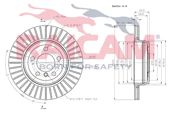 спирачен диск RAICAM              