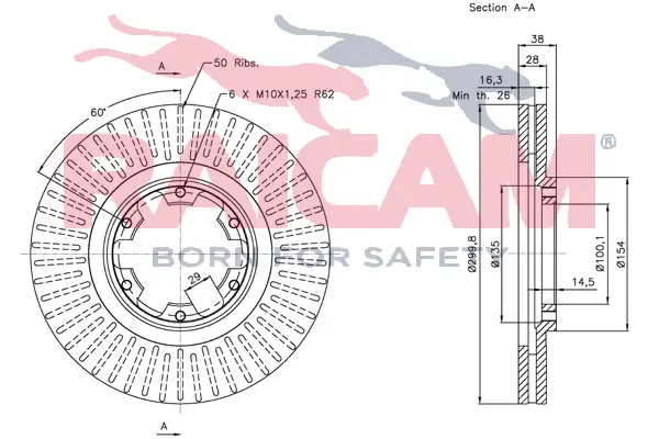 спирачен диск RAICAM              