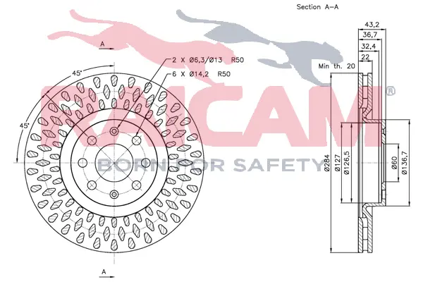 спирачен диск RAICAM              