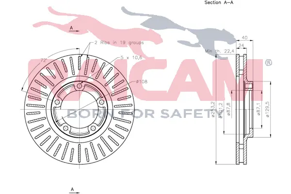 спирачен диск RAICAM              