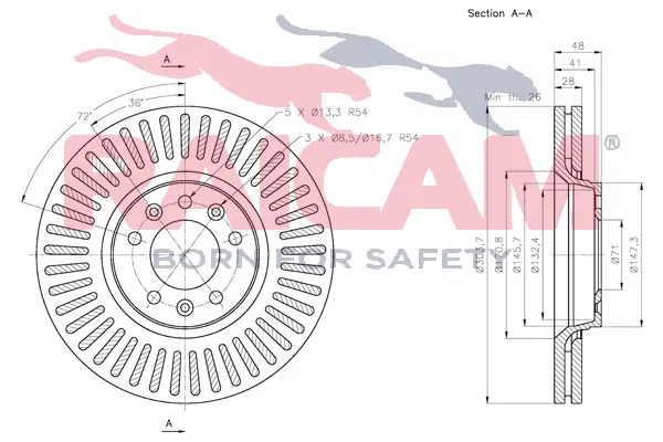 спирачен диск RAICAM              