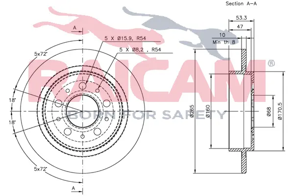 спирачен диск RAICAM              