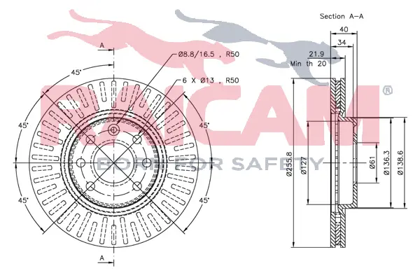 спирачен диск RAICAM              
