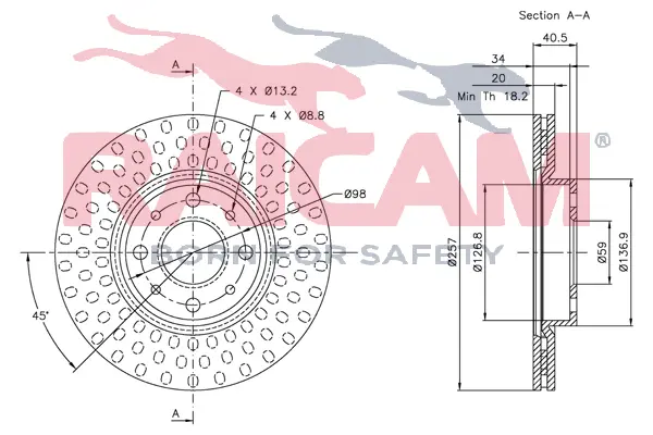 спирачен диск RAICAM              