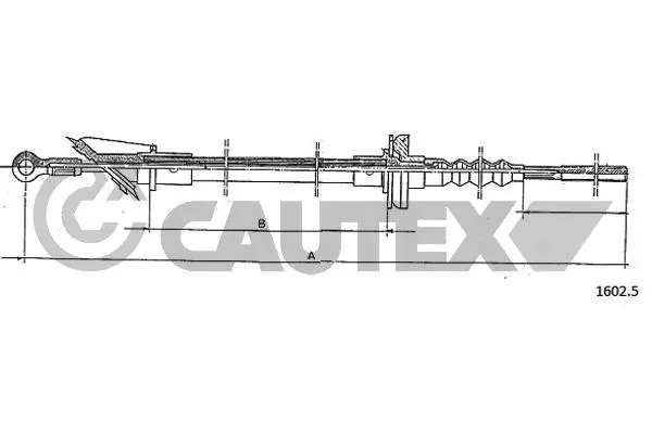въжен механизъм, задействане на съединителя CAUTEX              