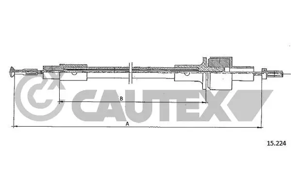 въжен механизъм, задействане на съединителя CAUTEX              