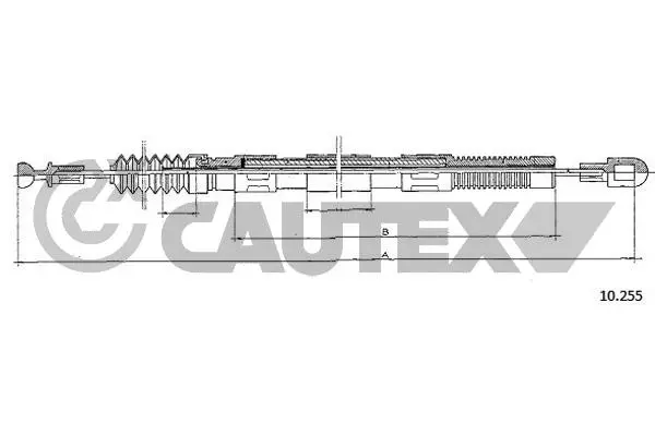 въжен механизъм, задействане на съединителя CAUTEX              