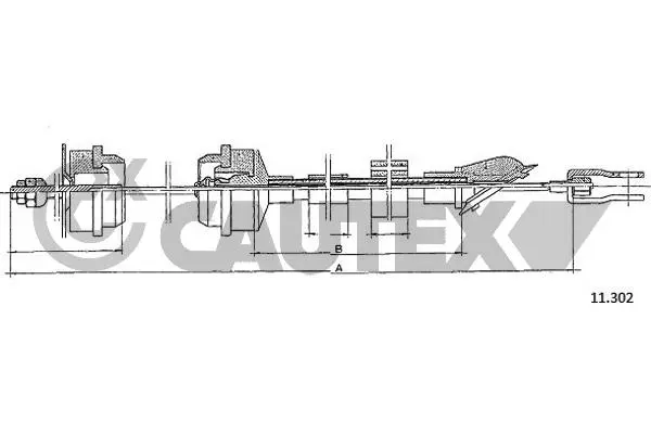 въжен механизъм, задействане на съединителя CAUTEX              