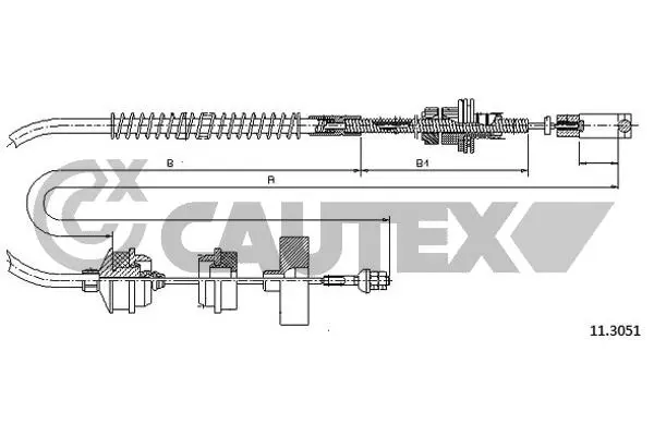 въжен механизъм, задействане на съединителя CAUTEX              