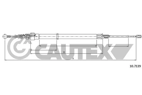 жило, ръчна спирачка CAUTEX              