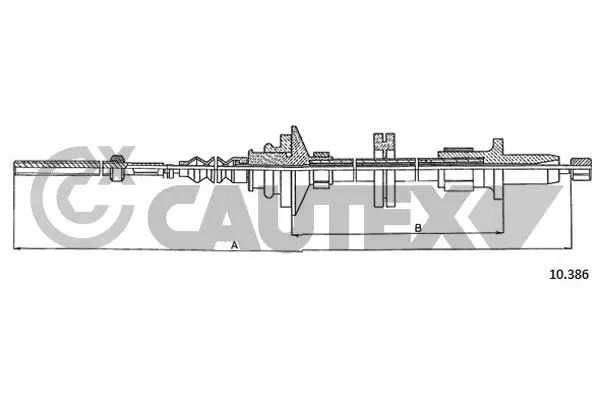 въжен механизъм, задействане на съединителя CAUTEX              