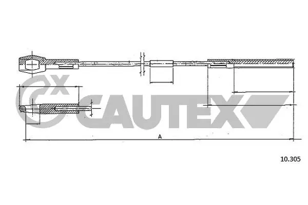 въжен механизъм, задействане на съединителя CAUTEX              
