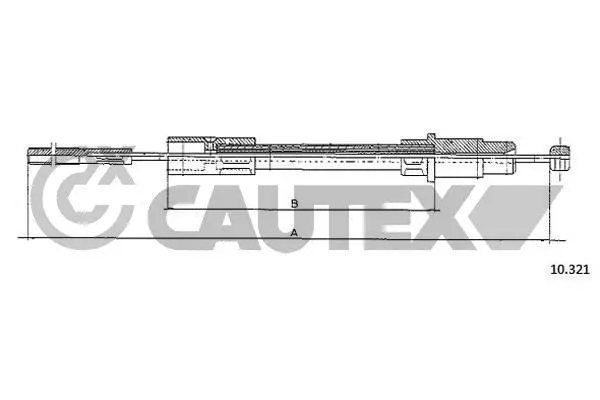 въжен механизъм, задействане на съединителя CAUTEX              