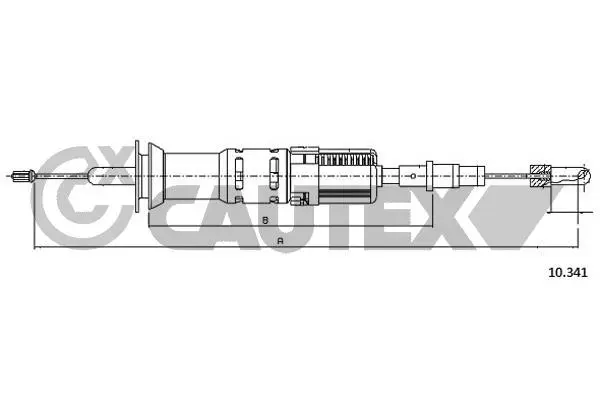 въжен механизъм, задействане на съединителя CAUTEX              