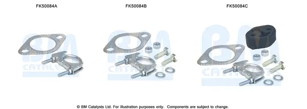монтажен комплект, изпускателна тръба BM CATALYSTS        