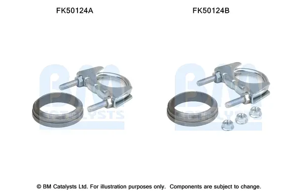 монтажен комплект, изпускателна тръба BM CATALYSTS        
