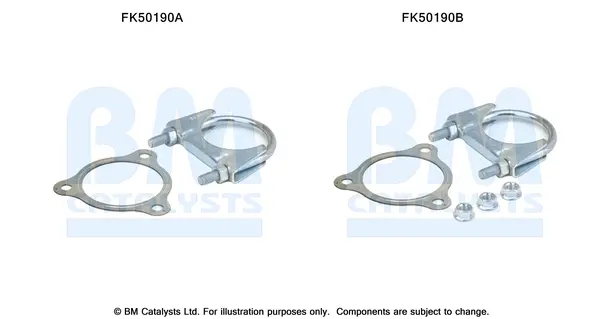 монтажен комплект, изпускателна тръба BM CATALYSTS        