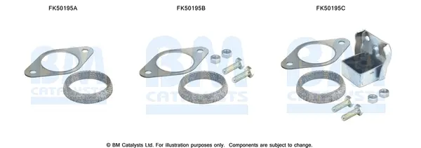 монтажен комплект, изпускателна тръба BM CATALYSTS        