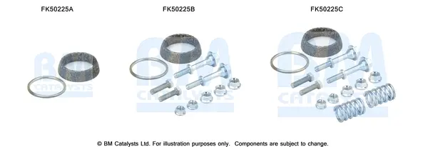 монтажен комплект, изпускателна тръба BM CATALYSTS        