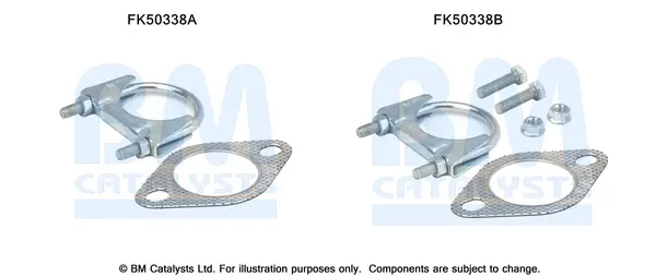 монтажен комплект, изпускателна тръба BM CATALYSTS        