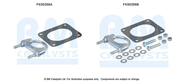монтажен комплект, изпускателна тръба BM CATALYSTS        