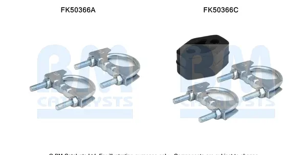 монтажен комплект, изпускателна тръба BM CATALYSTS        