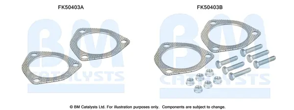 монтажен комплект, изпускателна тръба BM CATALYSTS        