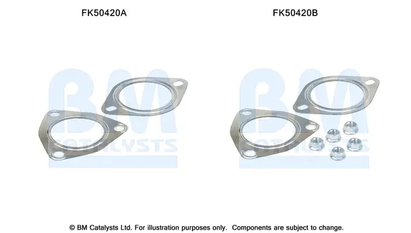 монтажен комплект, изпускателна тръба BM CATALYSTS        