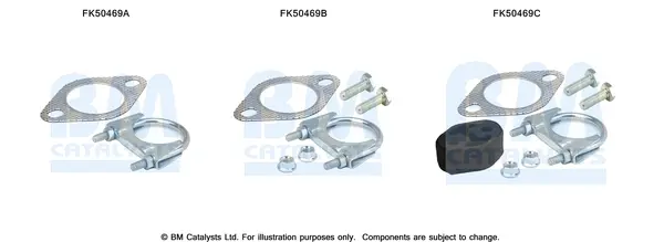 монтажен комплект, изпускателна тръба BM CATALYSTS        
