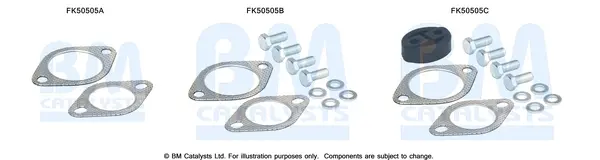 монтажен комплект, изпускателна тръба BM CATALYSTS        
