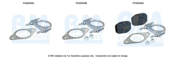 монтажен комплект, изпускателна тръба BM CATALYSTS        