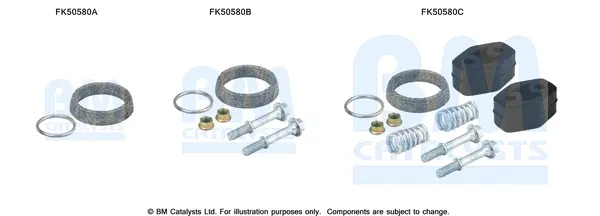 монтажен комплект, изпускателна тръба BM CATALYSTS        