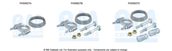 монтажен комплект, изпускателна тръба BM CATALYSTS        