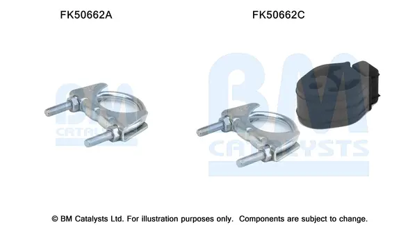 монтажен комплект, изпускателна тръба BM CATALYSTS        