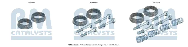 монтажен комплект, изпускателна тръба BM CATALYSTS        