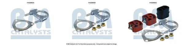 монтажен комплект, изпускателна тръба BM CATALYSTS        