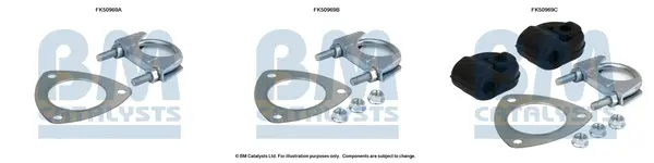 монтажен комплект, изпускателна тръба BM CATALYSTS        