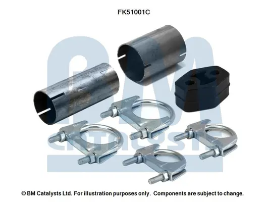 монтажен комплект, изпускателна тръба BM CATALYSTS        