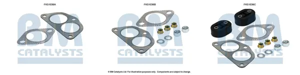 монтажен комплект, изпускателна тръба BM CATALYSTS        
