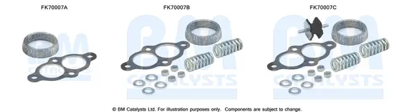 монтажен комплект, изпускателна тръба BM CATALYSTS        
