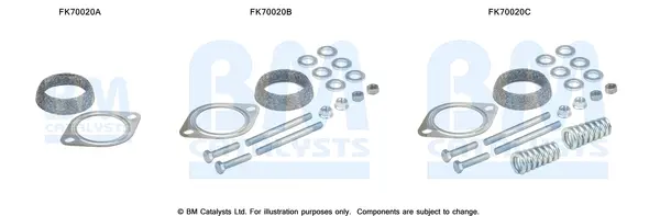 монтажен комплект, изпускателна тръба BM CATALYSTS        
