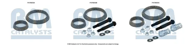 монтажен комплект, изпускателна тръба BM CATALYSTS        