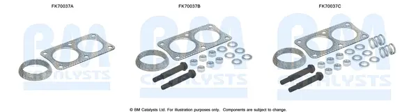 монтажен комплект, изпускателна тръба BM CATALYSTS        