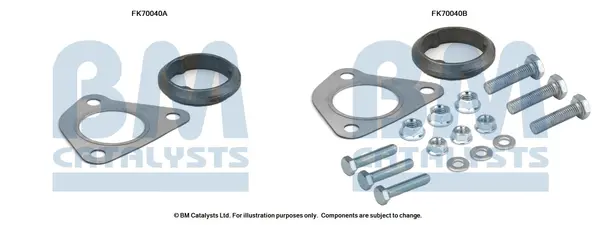 монтажен комплект, изпускателна тръба BM CATALYSTS        