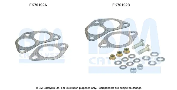 монтажен комплект, изпускателна тръба BM CATALYSTS        