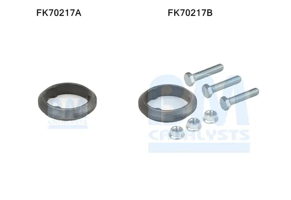 монтажен комплект, изпускателна тръба BM CATALYSTS        