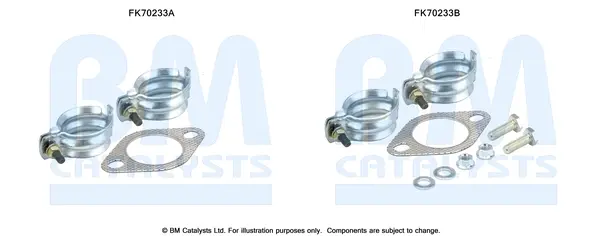 монтажен комплект, изпускателна тръба BM CATALYSTS        