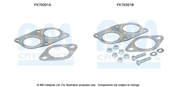 монтажен комплект, изпускателна тръба BM CATALYSTS        