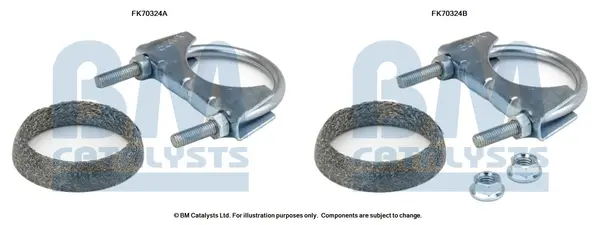 монтажен комплект, изпускателна тръба BM CATALYSTS        