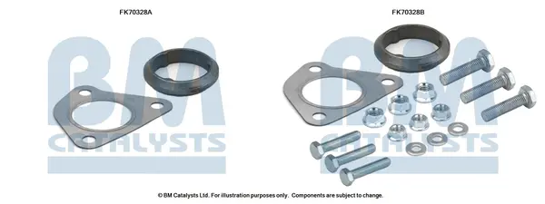 монтажен комплект, изпускателна тръба BM CATALYSTS        